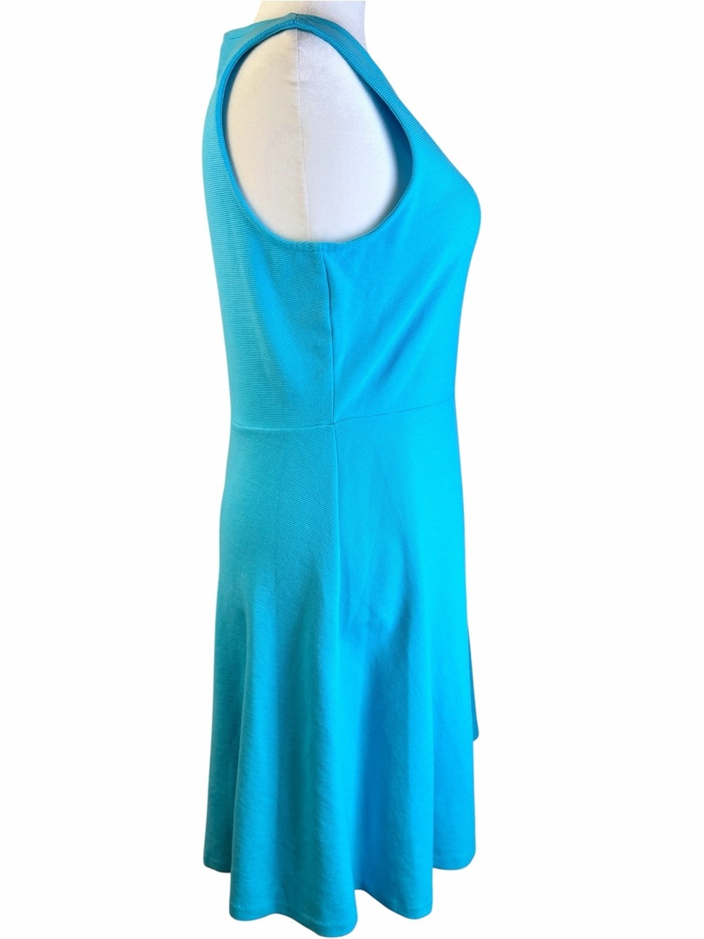 Talbots Sleeveless Blue Fit & Flare Dress Size XL - Picture 7 of 13